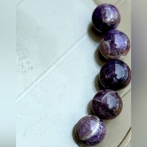 CRYSTALS - 5 Amethyst Crystal Spheres (7/8”)